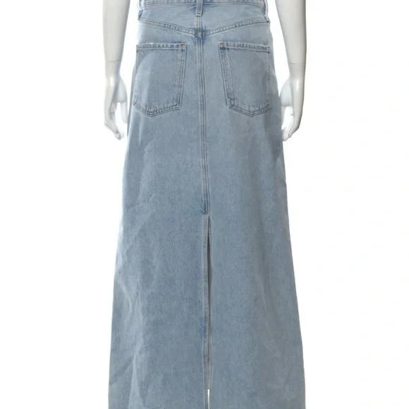 AGOLDE Denim Raw-edge Skirt, Size 25, color washed light blue - Picture 7 of 7